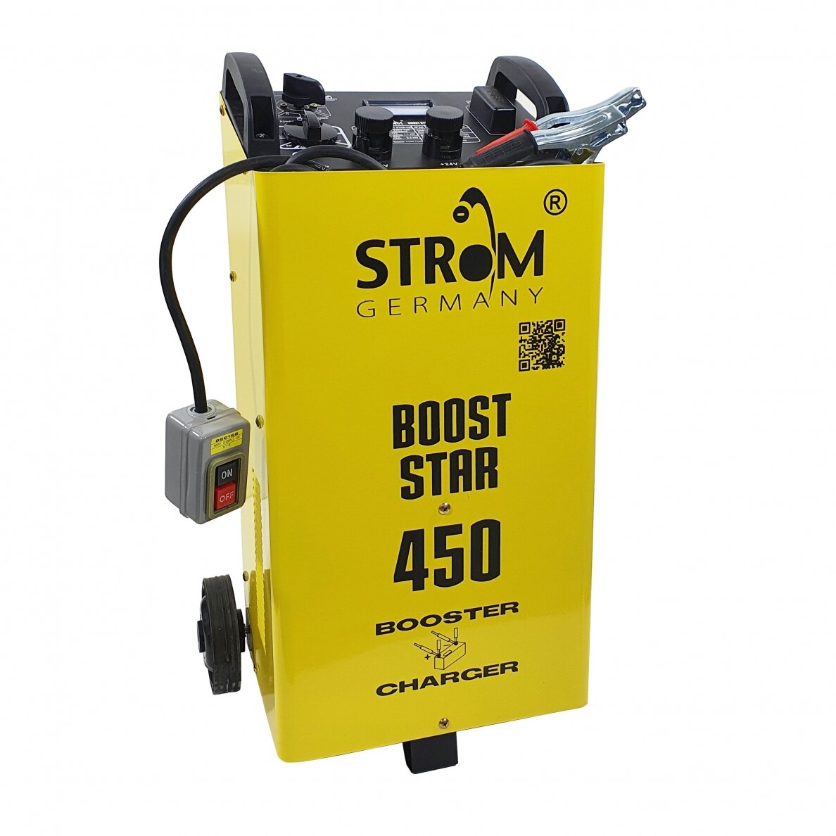 Akumuliatoriaus įkroviklis su paleidimo funkcija Strom ST450 12/24V, 40-500Ah 1 Akumuliatoriaus įkroviklis su paleidimo funkcija Strom ST450 12/24V, 40-500Ah 1