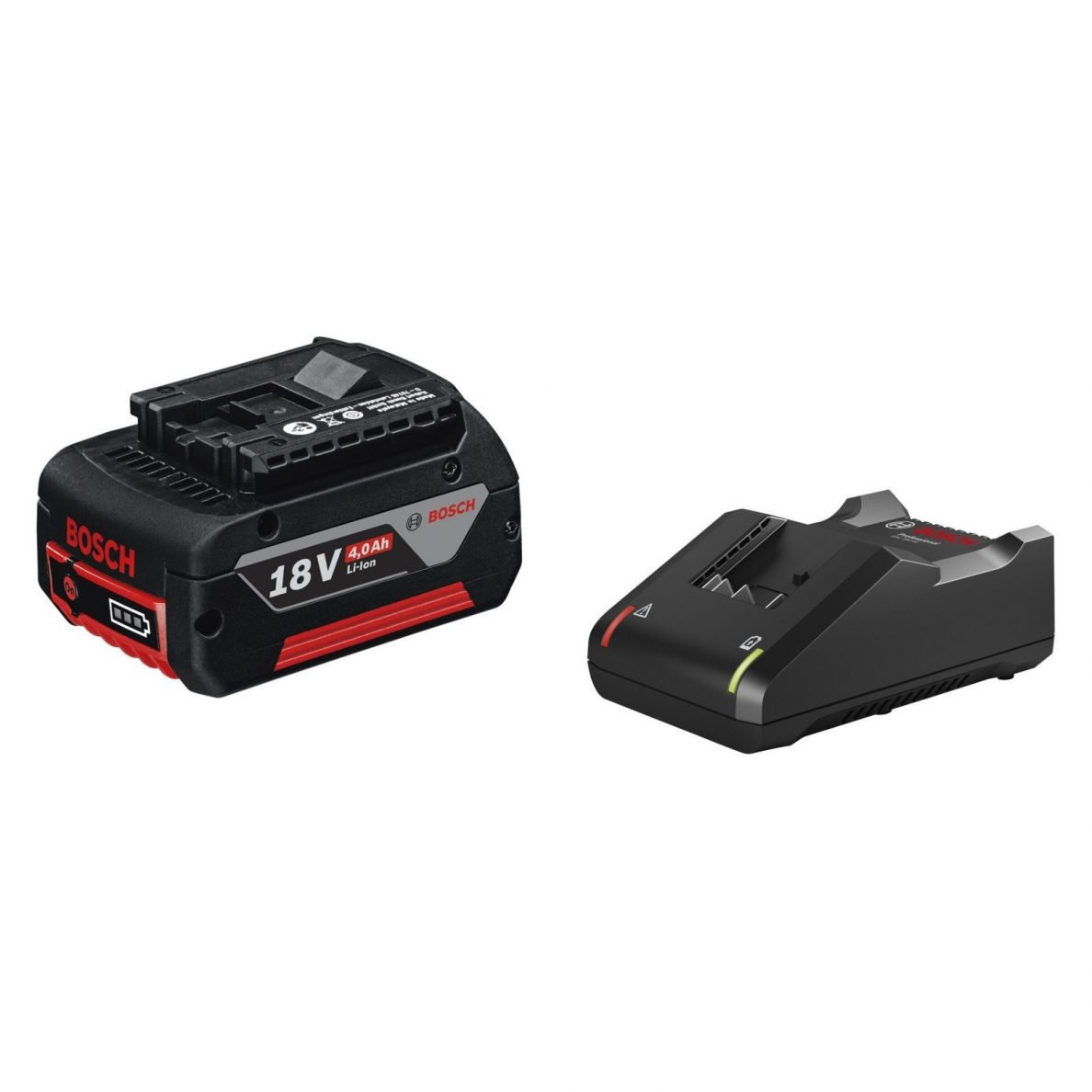 Akumuliatoriaus ir kroviklio komplektas Bosch GBA 18V (1x4.0 GAL Akum.+ kroviklis GAL 18V-40) Akumuliatoriaus ir kroviklio komplektas Bosch GBA 18V (1x4.0 GAL Akum.+ kroviklis GAL 18V-40)