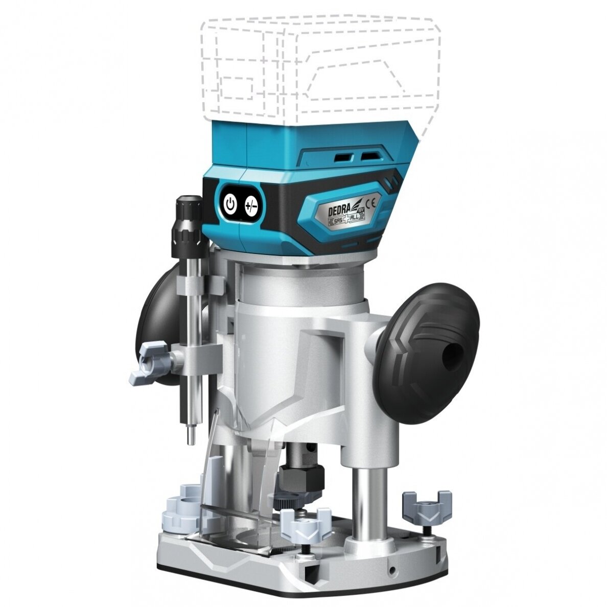 Akumuliatorinė freza Dedra DED7163, 18 V, (be akum. ir krov.) Akumuliatorinė freza Dedra DED7163, 18 V, (be akum. ir krov.)