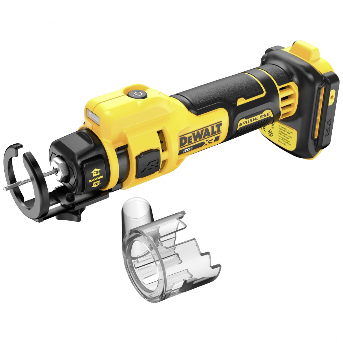 Akumuliatorinė gipso kartono freza DeWalt DCE555N-XJ, 18 V, (be akum. ir krov.) 1 Akumuliatorinė gipso kartono freza DeWalt DCE555N-XJ, 18 V, (be akum. ir krov.) 1