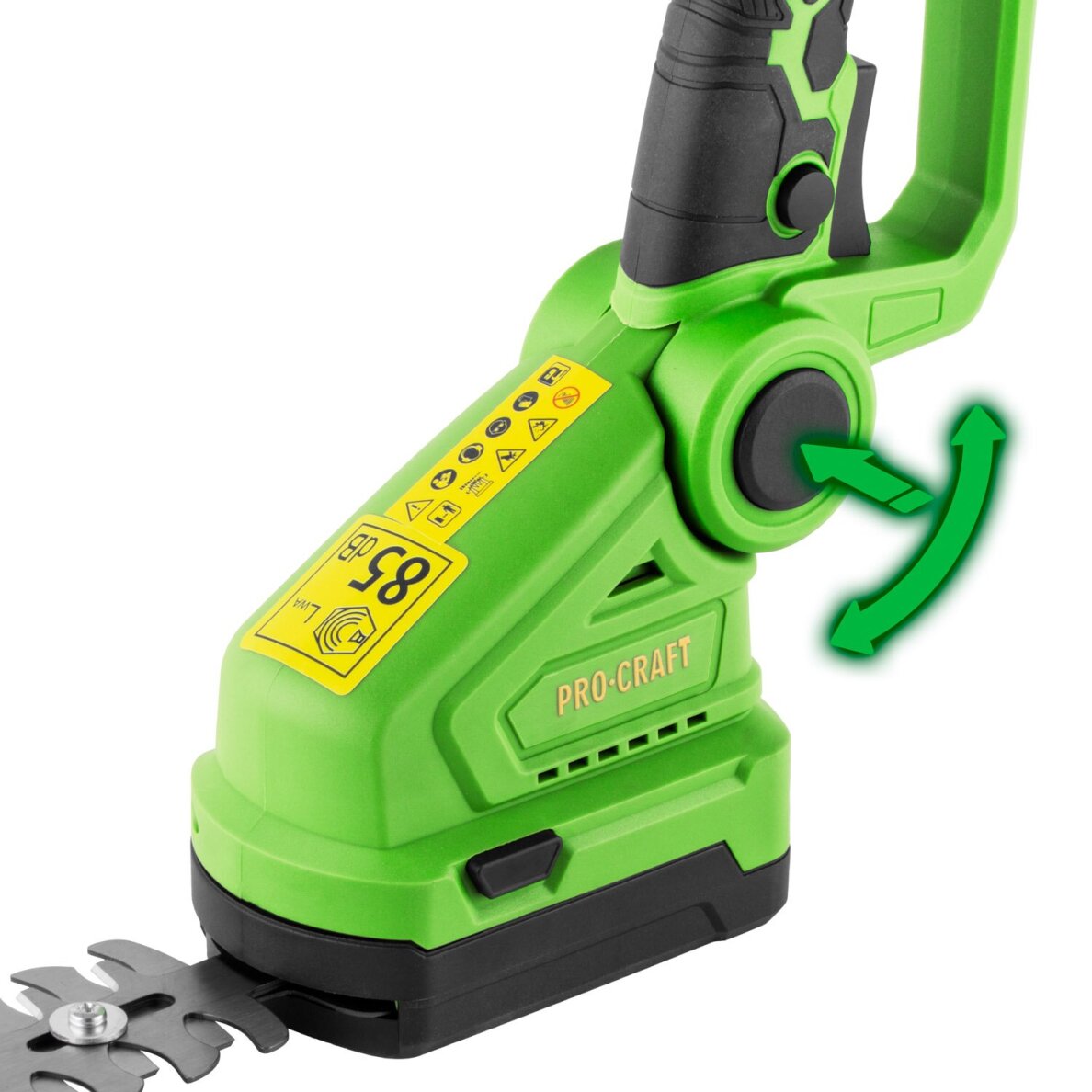 Akumuliatorinės žolės ir krūmų žirklės ProCraft PGH2100, 20 V, (1x 2Ah + krov.) 8 Akumuliatorinės žolės ir krūmų žirklės ProCraft PGH2100, 20 V, (1x 2Ah + krov.) 8