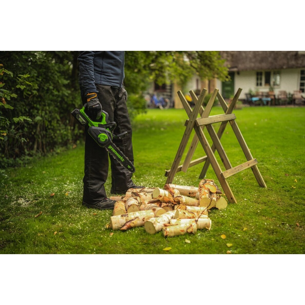 Akumuliatorinis grandininis pjūklas Greenworks GD24CS30, 24 V, (be akum. ir krov.) 3