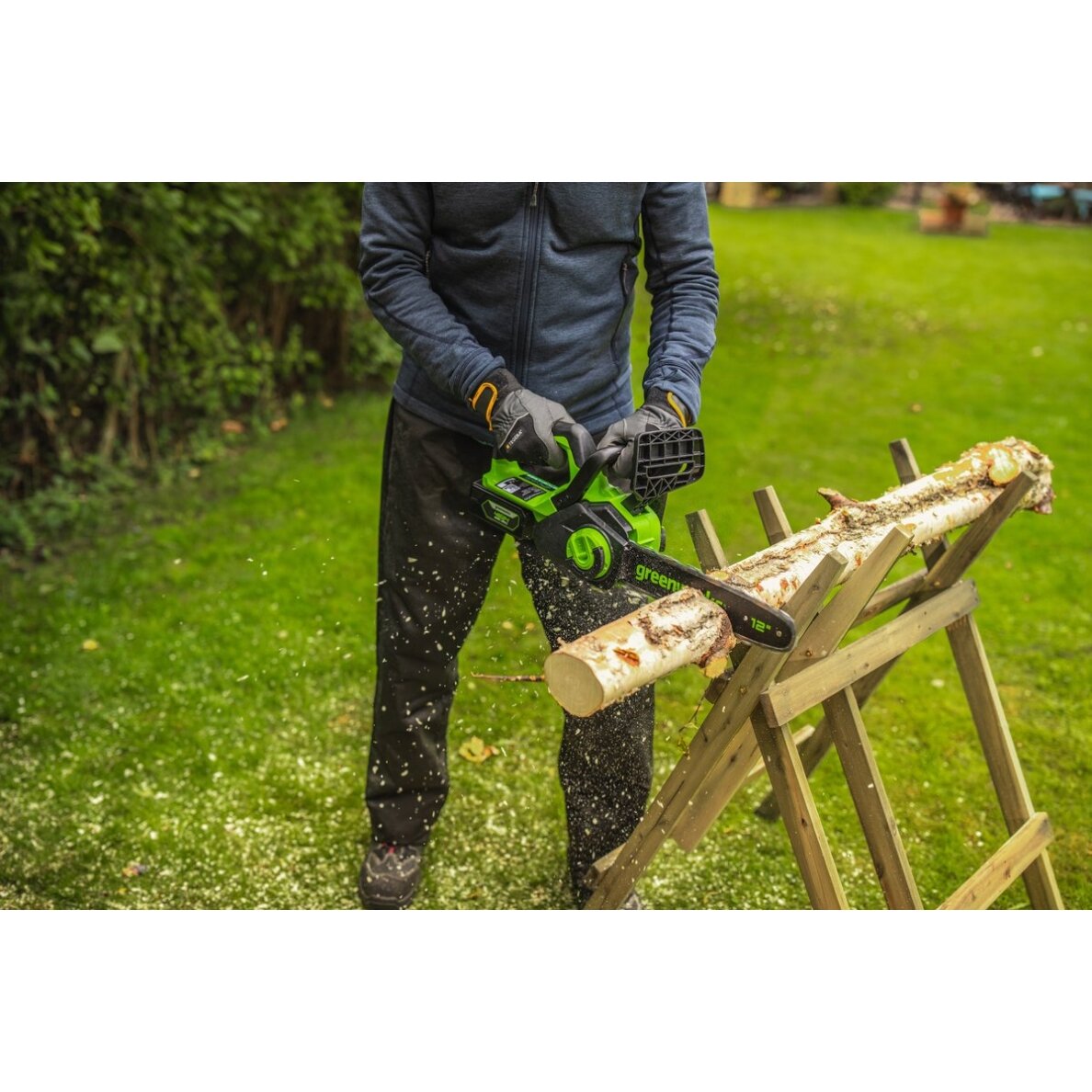 Akumuliatorinis grandininis pjūklas Greenworks GD24CS30, 24 V, (be akum. ir krov.) 5