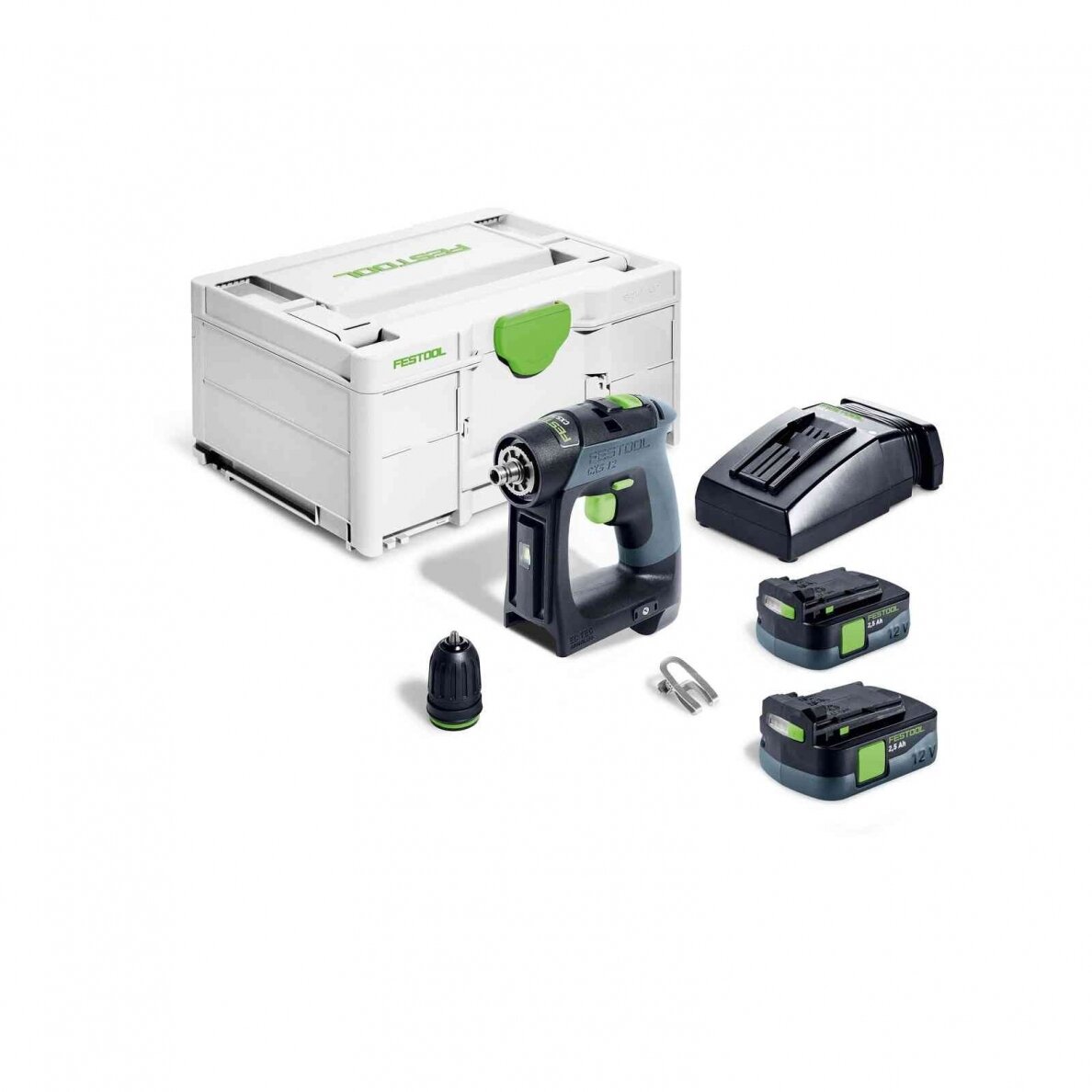 Akumuliatorinis gręžtuvas-suktuvas Festool CXS 12 2,5-Plus (576864) Akumuliatorinis gręžtuvas-suktuvas Festool CXS 12 2,5-Plus (576864)