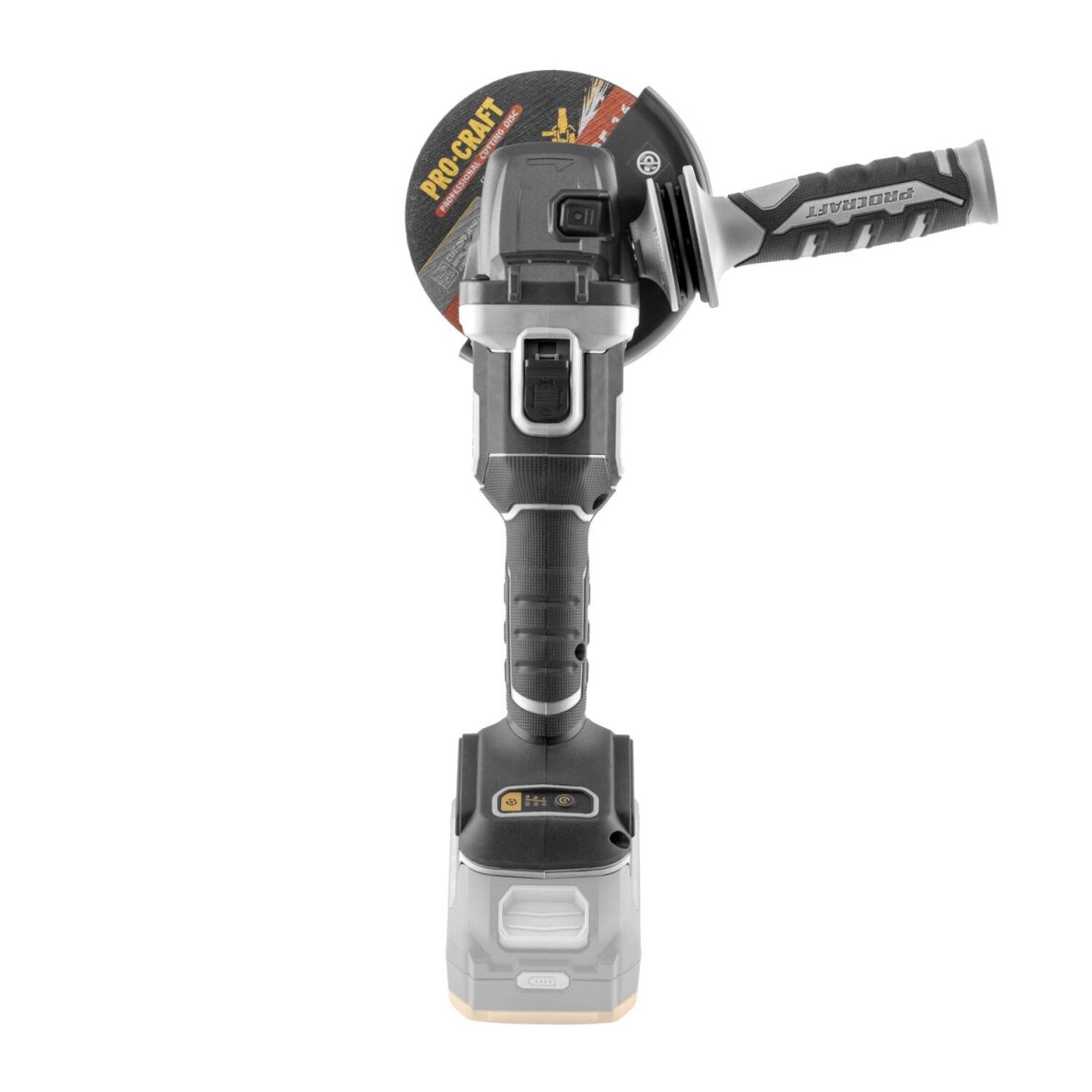 Akumuliatorinis kampinis šlifuoklis ProCraft AG125Bbb, 20 V, (be akum. ir krov.) 2