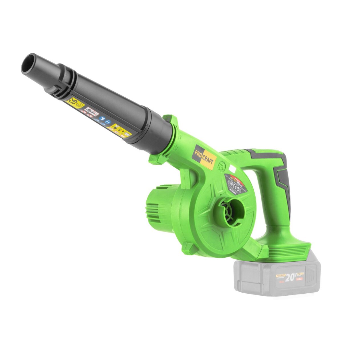 Akumuliatorinis lapų pūstuvas ProCraft PB22bb, 20 V, (be akum. ir krov.) Akumuliatorinis lapų pūstuvas ProCraft PB22bb, 20 V, (be akum. ir krov.)