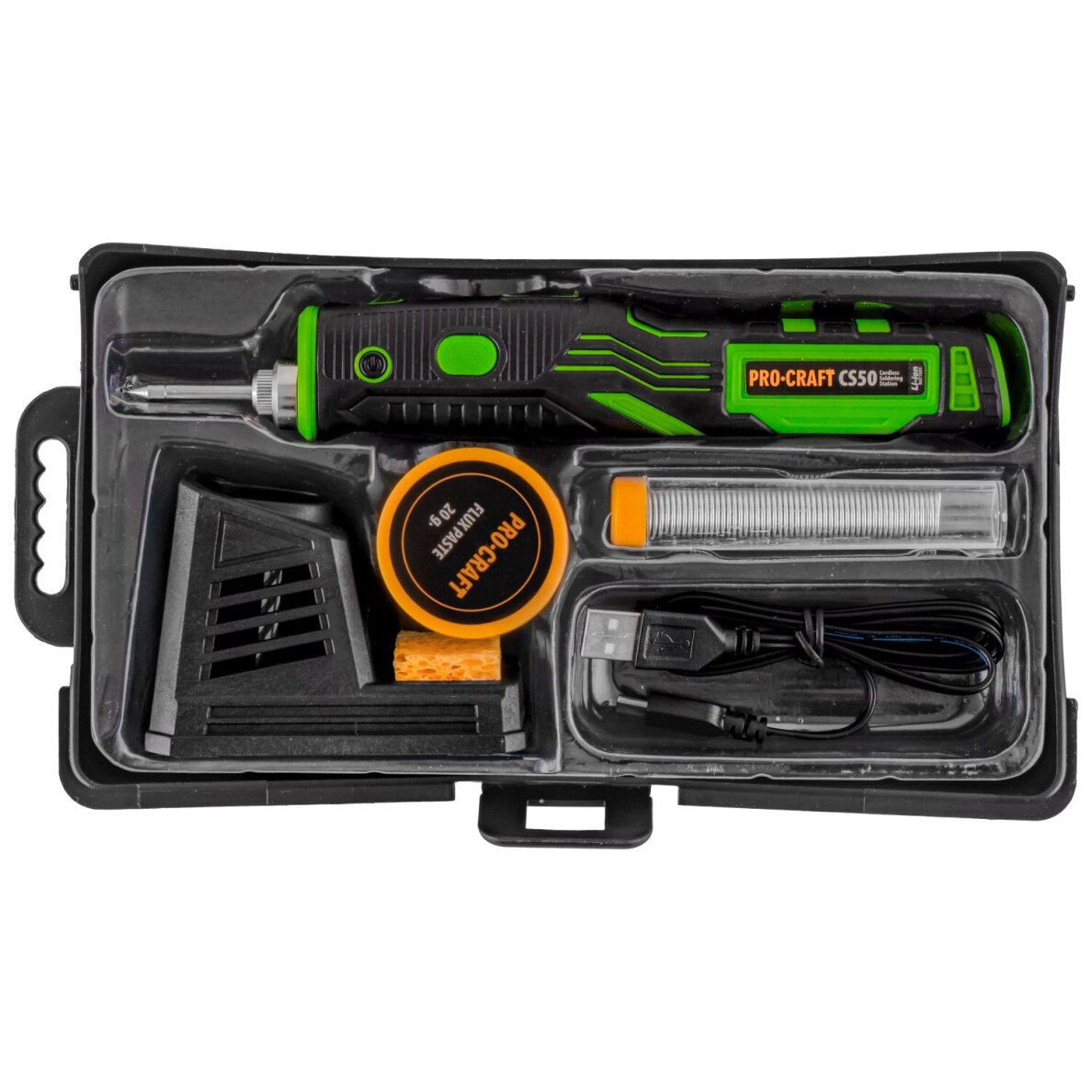 Akumuliatorinis lituoklis Procraft CS50, 3.7V, 1.8Ah, 450C 3