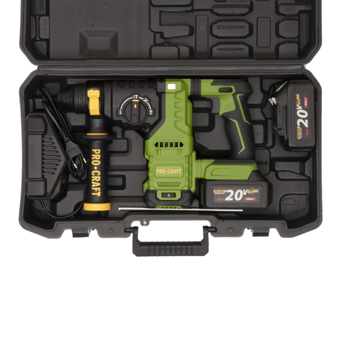 Akumuliatorinis perforatorius ProCraft PHA30, 20V, 2x4,0Ah 12 Akumuliatorinis perforatorius ProCraft PHA30, 20V, 2x4,0Ah 12