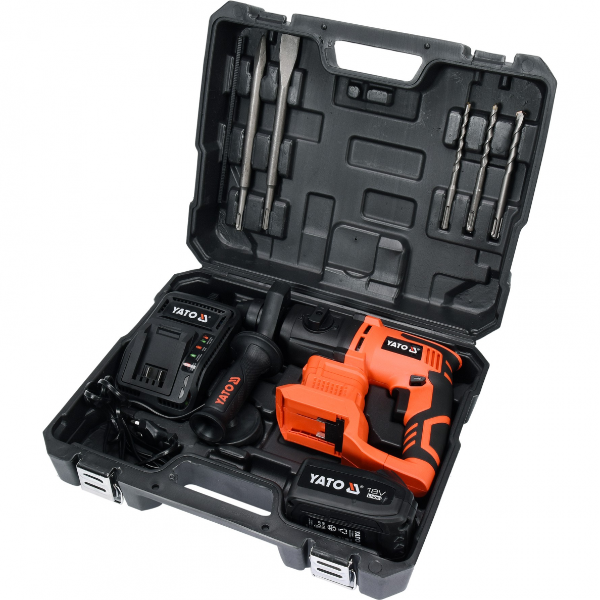 Akumuliatorinis perforatorius Yato, SDS+, 18 V, 3,0 AH 2 Akumuliatorinis perforatorius Yato, SDS+, 18 V, 3,0 AH 2