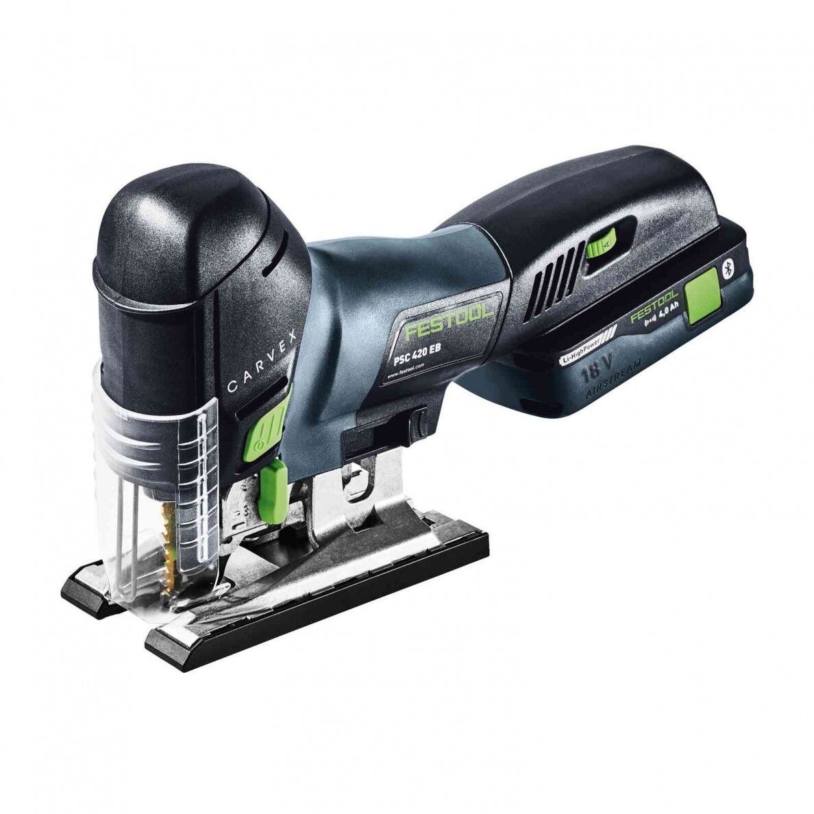 Akumuliatorinis siaurapjūklis CARVEX Festool PSC 420 HPC 4,0 EBI-Plus, 18 V, 4,0 Ah, (576525) 1 Akumuliatorinis siaurapjūklis CARVEX Festool PSC 420 HPC 4,0 EBI-Plus, 18 V, 4,0 Ah, (576525) 1