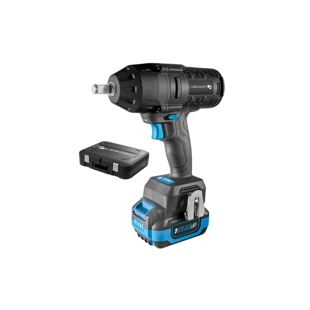 Akumuliatorinis smūginis 1/2 600Nm veržliasūkis 18V 4,0Ah lagamine Akumuliatorinis smūginis 1/2 600Nm veržliasūkis 18V 4,0Ah lagamine