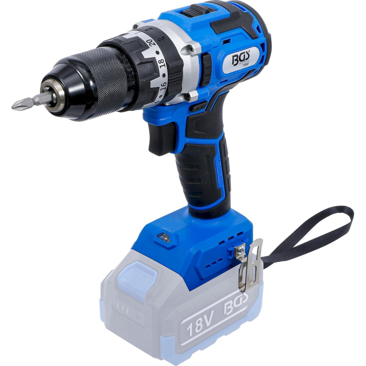 Akumuliatorinis smūginis gręžtuvas | be šepetėlių | 65 Nm | 18 V | be baterijos (7360) Akumuliatorinis smūginis gręžtuvas | be šepetėlių | 65 Nm | 18 V | be baterijos (7360)