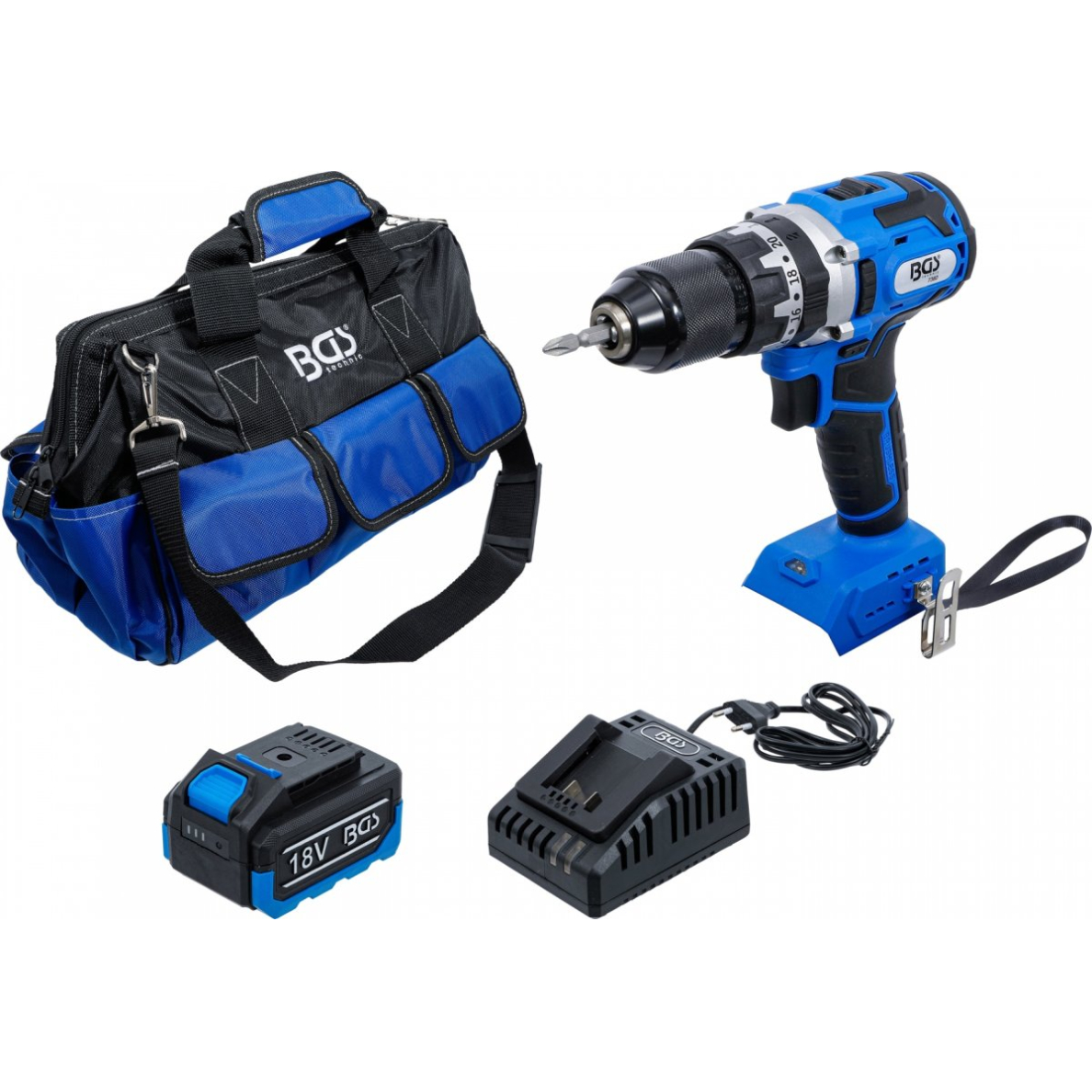 Akumuliatorinis smūginis gręžtuvas | bešepetėlinis | 65 Nm | 18 V | su įkraunama baterija ir greitu įkrovikliu (7397)