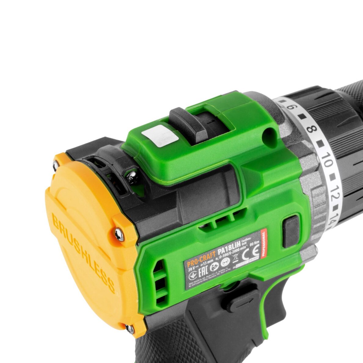 Akumuliatorinis smūginis gręžtuvas ProCraft PA18LiH-1B-C, 20V (1x 2Ah + krov.) 7