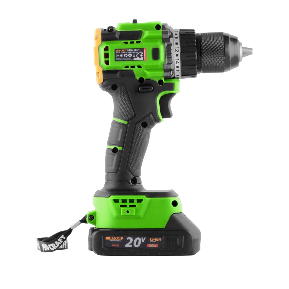 Akumuliatorinis smūginis gręžtuvas ProCraft PA18LiH-1B-C, 20V (1x 2Ah + krov.) 2