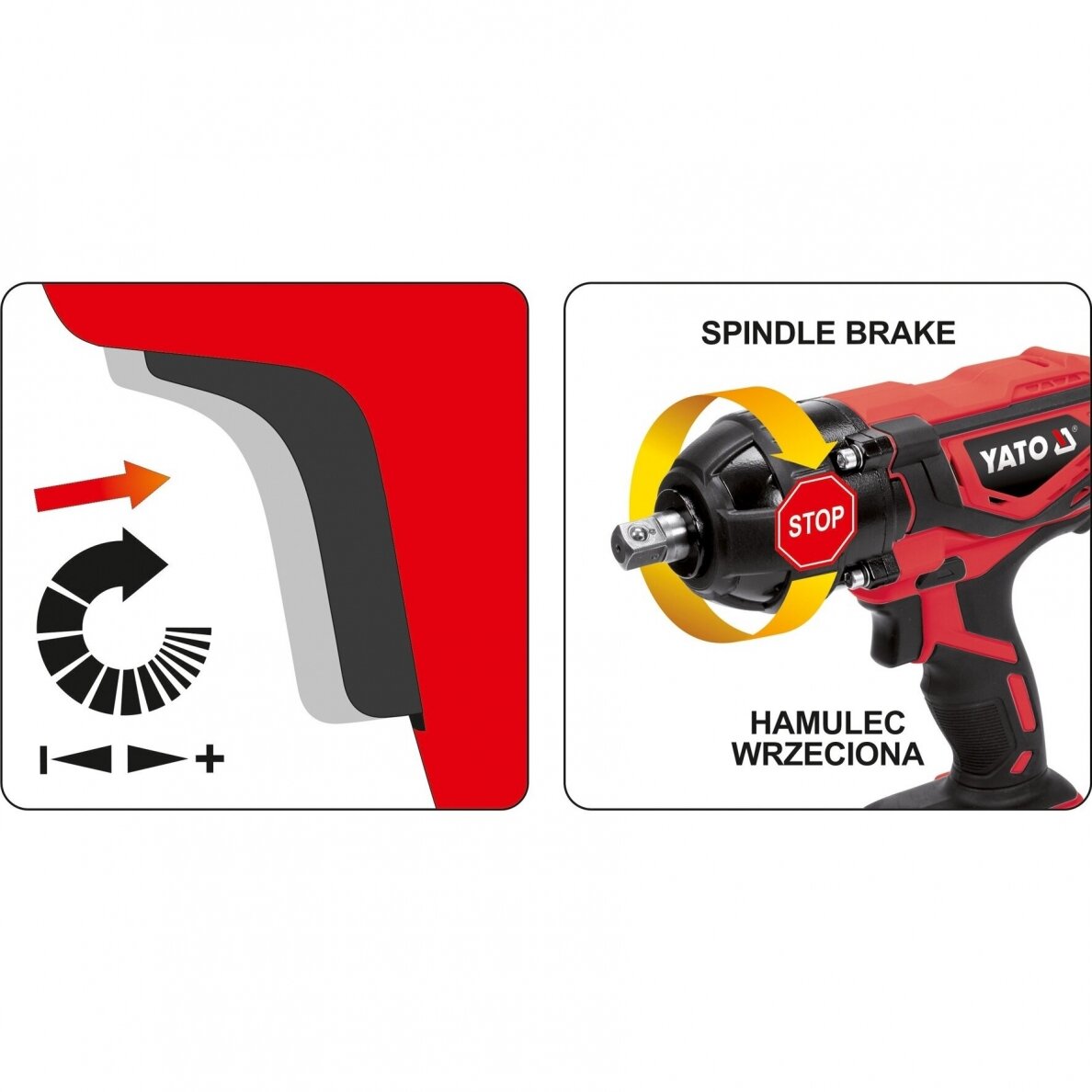 Akumuliatorinis smūginis veržliaraktis Yato, 300 Nm, 18V, 1/2" 3 Akumuliatorinis smūginis veržliaraktis Yato, 300 Nm, 18V, 1/2" 3