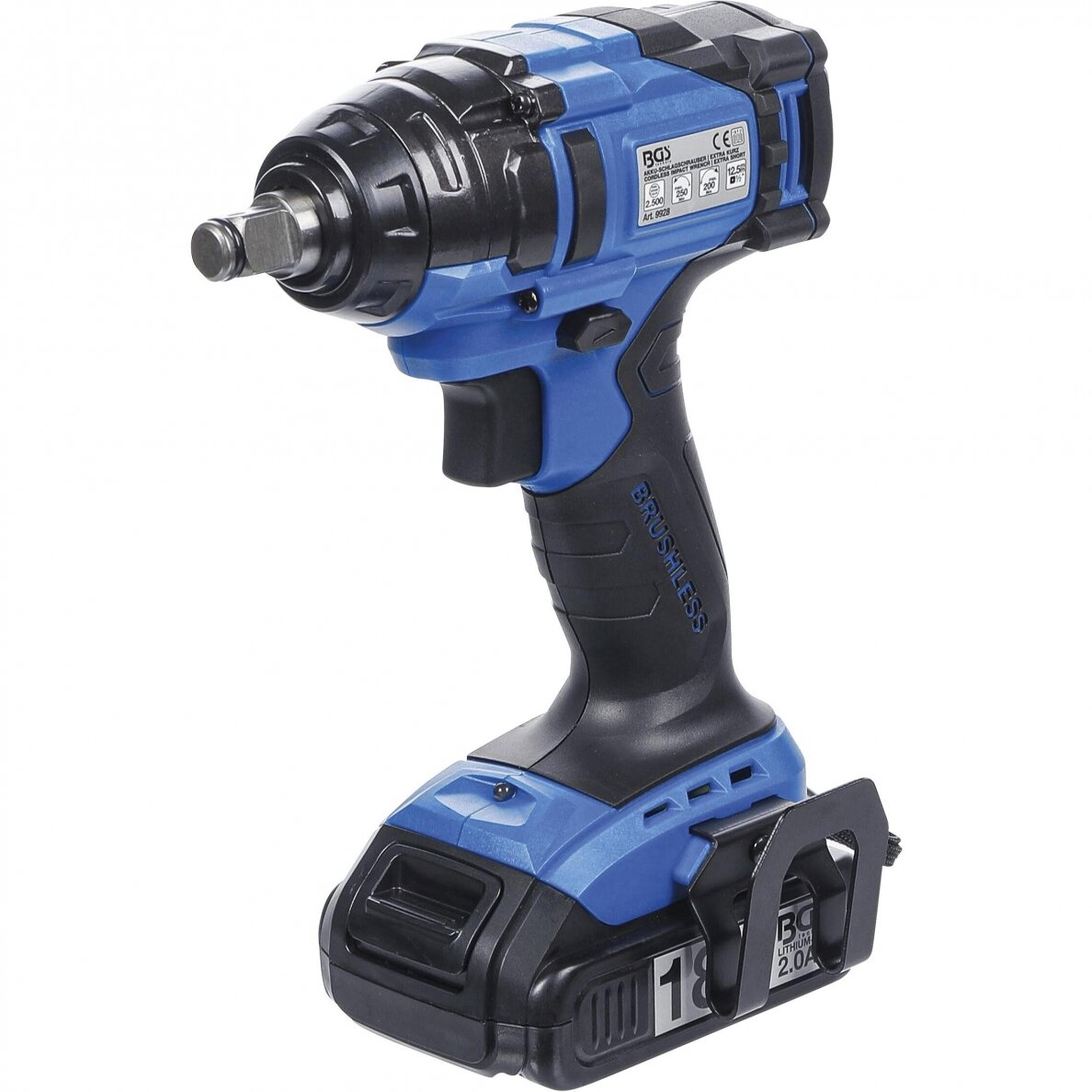 Akumuliatorinis smūginis veržliasūkis BGS-technic, 250Nm, 2.500aps, 18V Akumuliatorinis smūginis veržliasūkis BGS-technic, 250Nm, 2.500aps, 18V