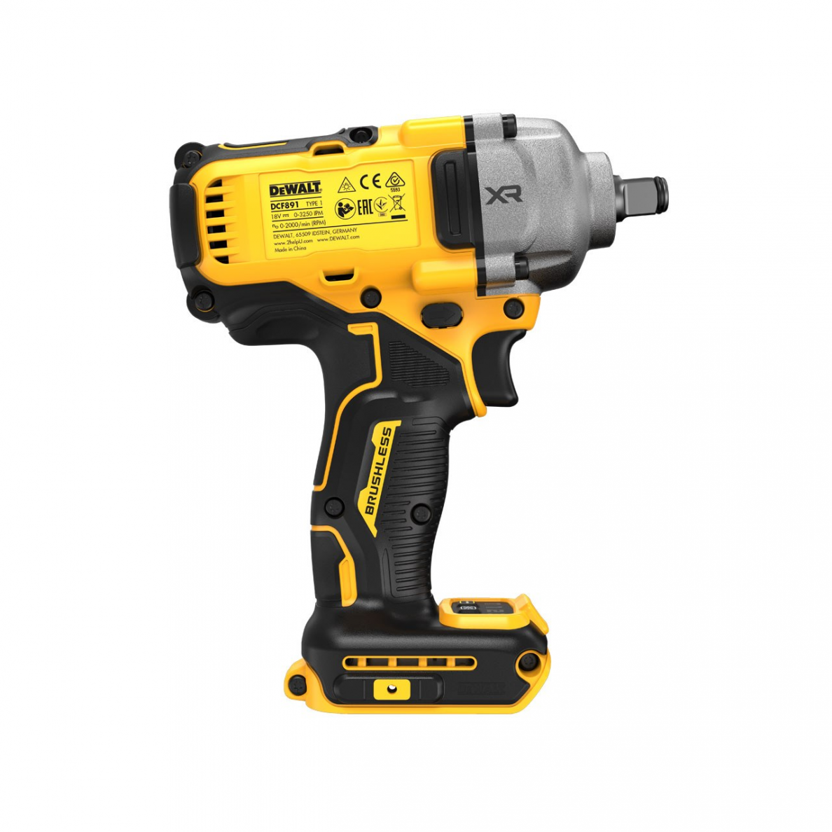 Akumuliatorinis smūginis veržliasukis DeWalt DCF891N-XJ, 18 V, (be akum. ir krov.) 1 Akumuliatorinis smūginis veržliasukis DeWalt DCF891N-XJ, 18 V, (be akum. ir krov.) 1