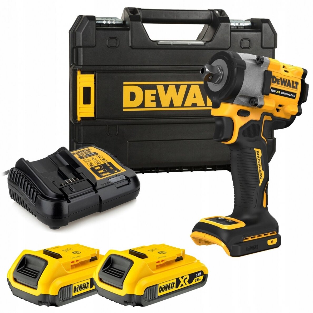 Akumuliatorinis smūginis veržliasukis DeWalt DCF922D2T-QW, 18 V, 2x2.0 Ah Akumuliatorinis smūginis veržliasukis DeWalt DCF922D2T-QW, 18 V, 2x2.0 Ah