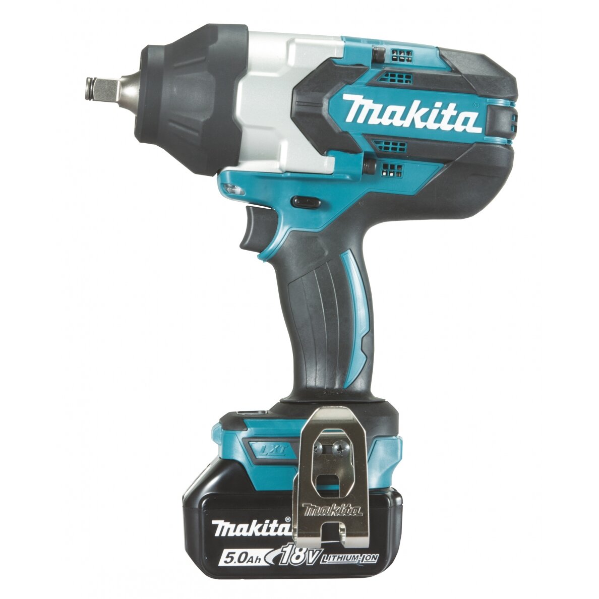 Akumuliatorinis smūginis veržliasukis Makita DTW1002RTJ, 18V, 2x5,0Ah, 1000Nm, 1/2" 1 Akumuliatorinis smūginis veržliasukis Makita DTW1002RTJ, 18V, 2x5,0Ah, 1000Nm, 1/2" 1
