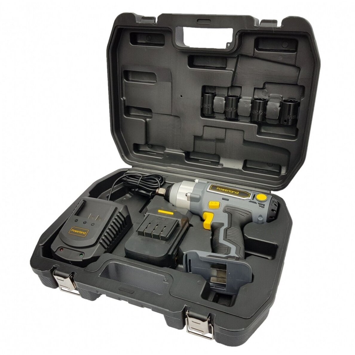 Akumuliatorinis smūginis veržliasūkis Powerland 420Nm, 18V 2 Akumuliatorinis smūginis veržliasūkis Powerland 420Nm, 18V 2