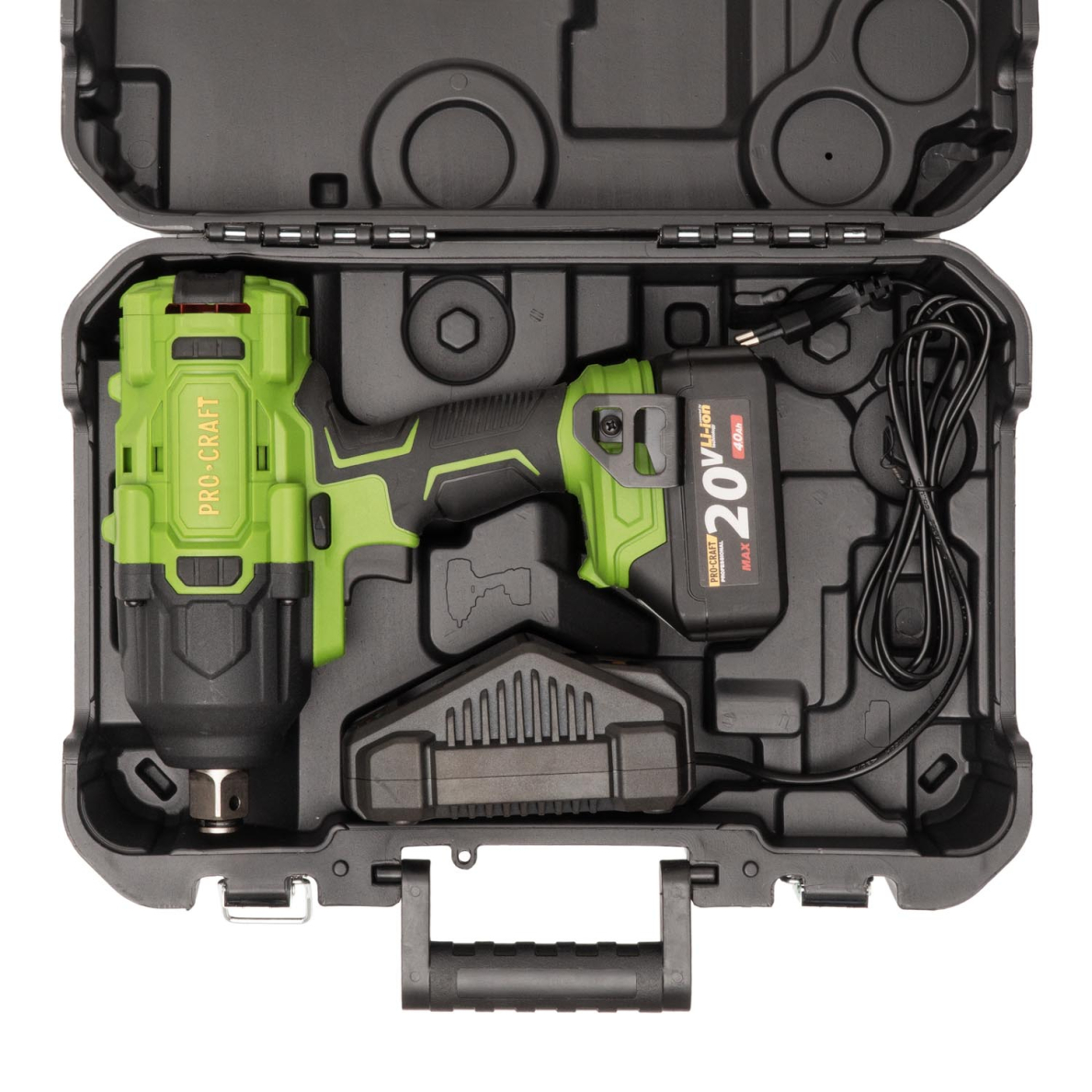 Akumuliatorinis smūginis veržliasukis ProCraft PWA82-1b-c, 20 V, 4 Ah 9 Akumuliatorinis smūginis veržliasukis ProCraft PWA82-1b-c, 20 V, 4 Ah 9