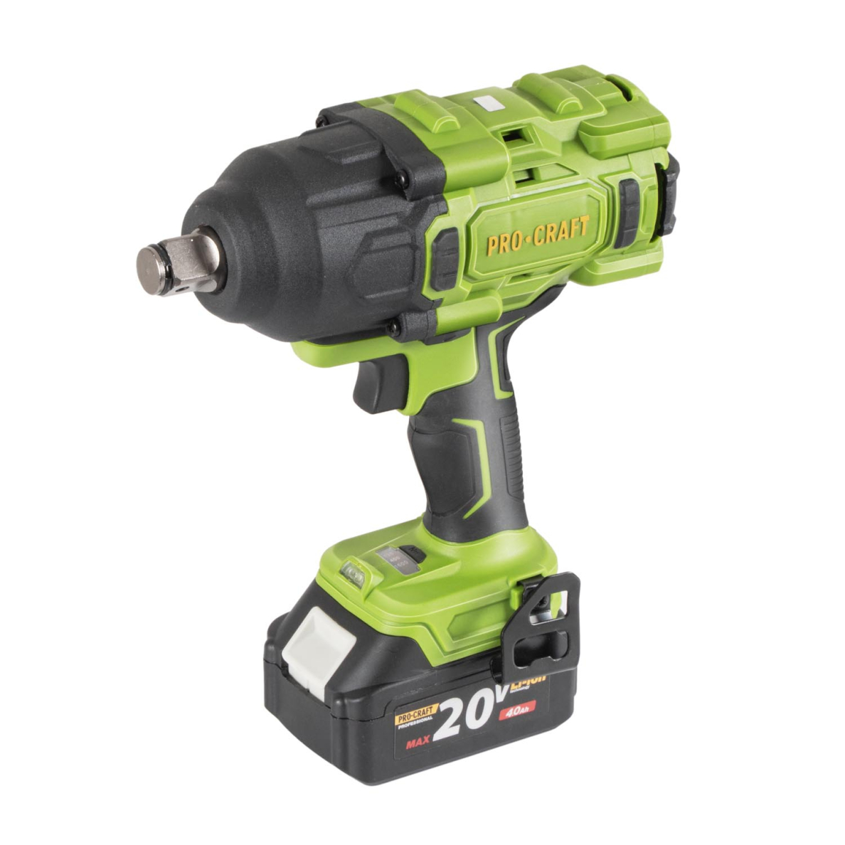 Akumuliatorinis smūginis veržliasukis ProCraft PWA82-1b-c, 20 V, 4 Ah Akumuliatorinis smūginis veržliasukis ProCraft PWA82-1b-c, 20 V, 4 Ah