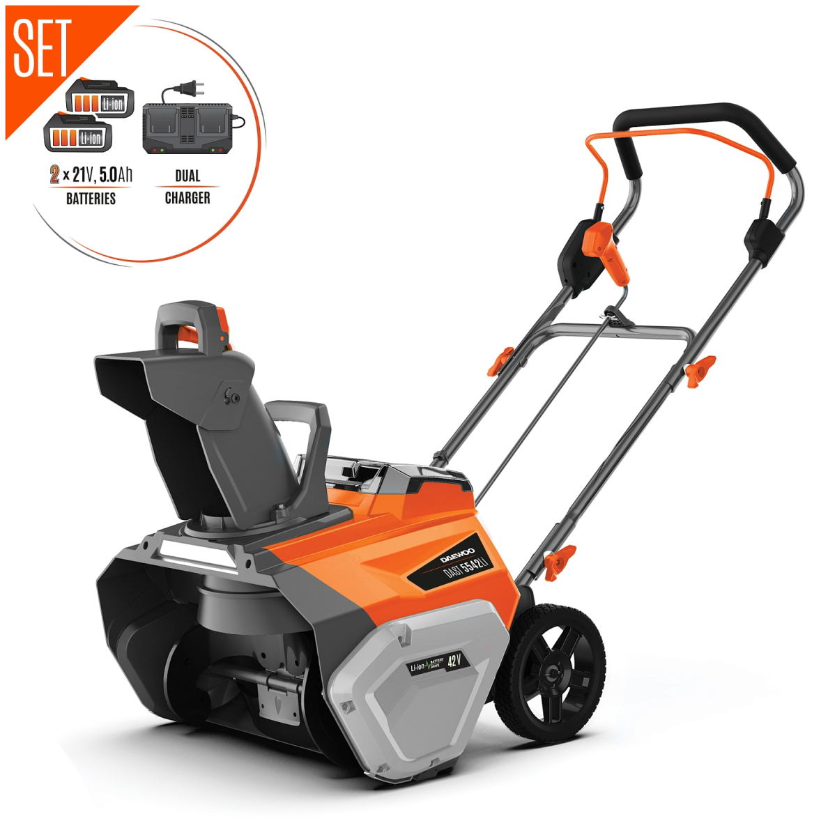 Akumuliatorinis sniego valytuvas DAEWOO DAST 5542Li SET, 42 V