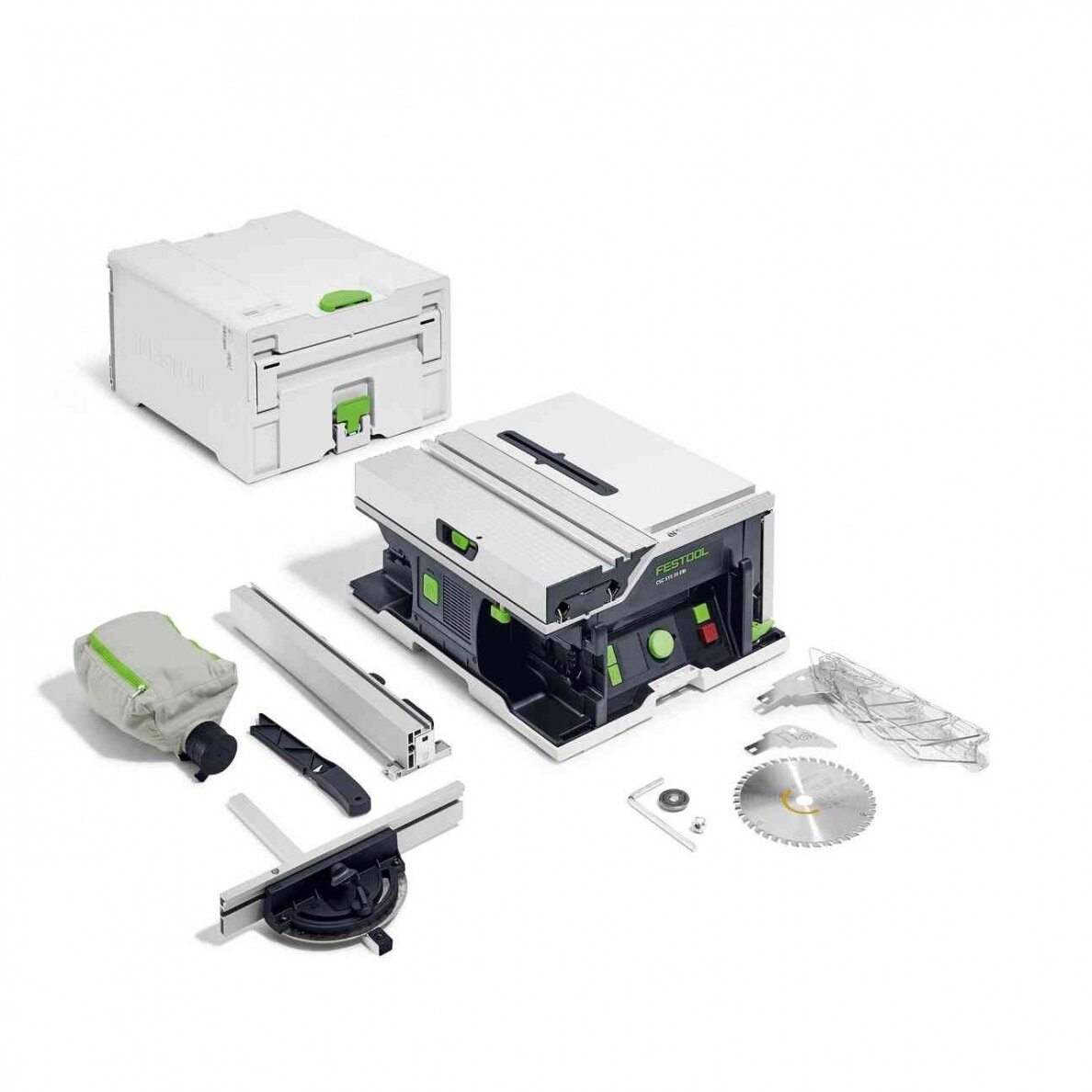 Akumuliatorinis stalinis diskinis pjūklas Festool CSC SYS 50 EBI-Basic, 2 x 18 V, (be akum. ir krov.) (576820) Akumuliatorinis stalinis diskinis pjūklas Festool CSC SYS 50 EBI-Basic, 2 x 18 V, (be akum. ir krov.) (576820)
