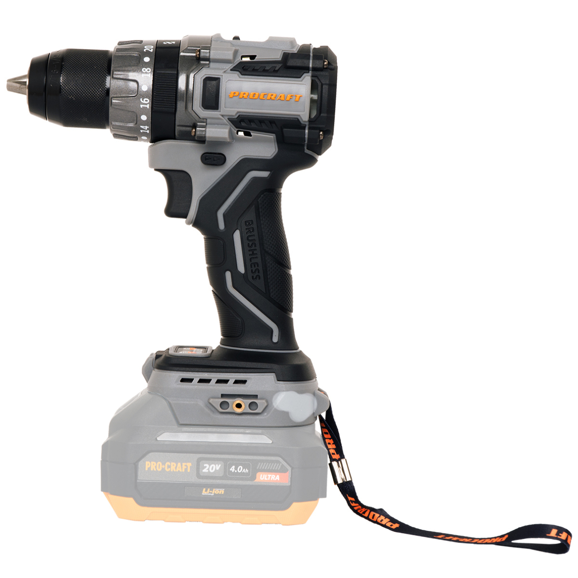 Akumuliatorinis suktuvas - gręžtuvas ProCraft CD20Abb, 20 V, (be akum. ir krov.) 5 Akumuliatorinis suktuvas - gręžtuvas ProCraft CD20Abb, 20 V, (be akum. ir krov.) 5