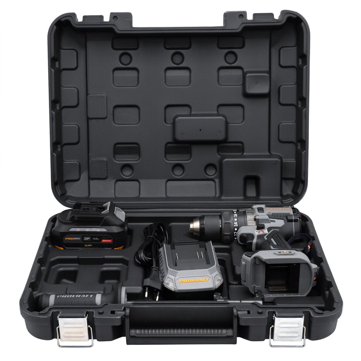 Akumuliatorinis suktuvas - gręžtuvas ProCraft CD20B-1b, 20 V, 1x4.0 Ah, 150Nm 6