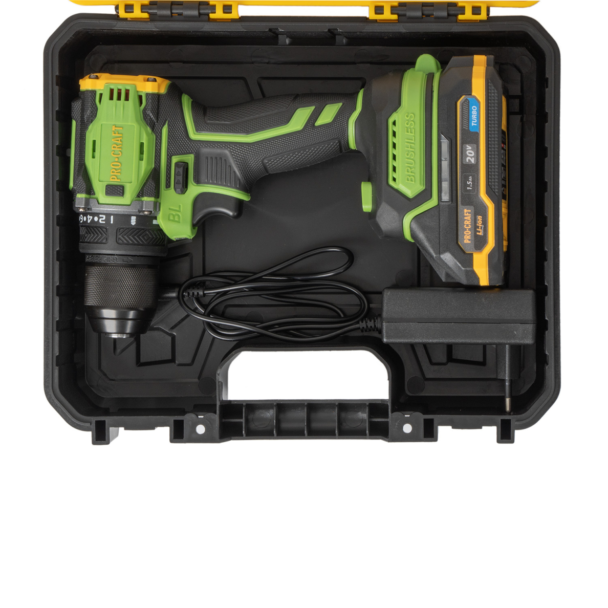 Akumuliatorinis suktuvas - gręžtuvas ProCraft PA18Pro, 20 V, 1,5Ah 10 Akumuliatorinis suktuvas - gręžtuvas ProCraft PA18Pro, 20 V, 1,5Ah 10