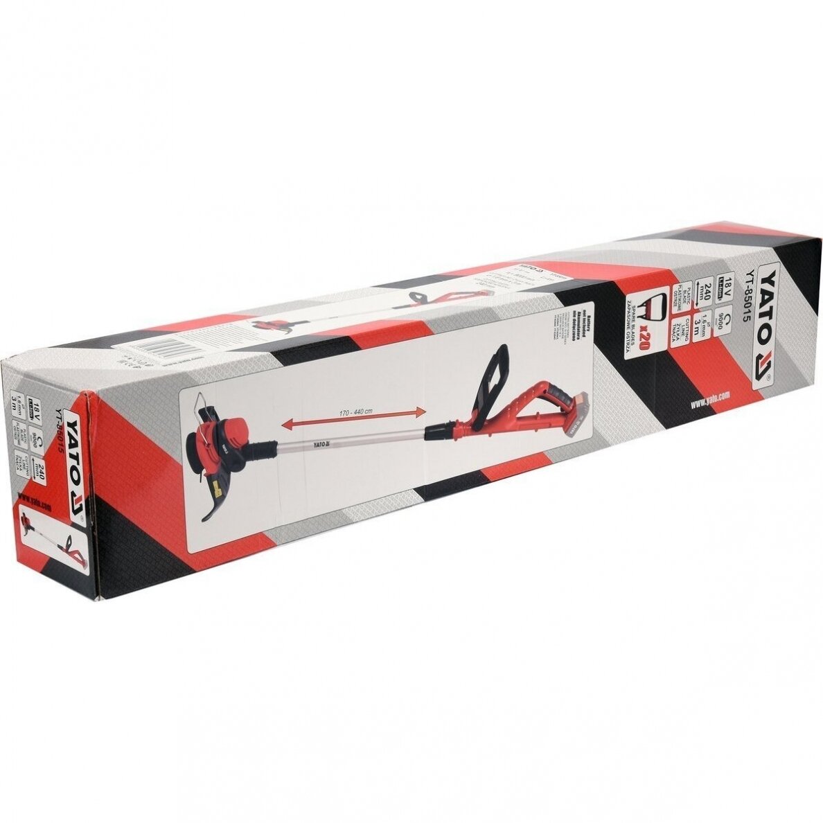 Akumuliatorinis trimeris / žoliapjovė Yato, 18 V, (be akum. ir krov.) 5 Akumuliatorinis trimeris / žoliapjovė Yato, 18 V, (be akum. ir krov.) 5