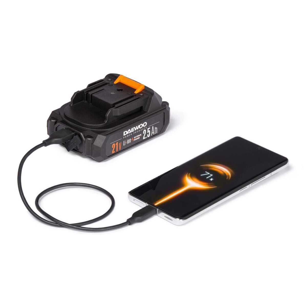 Akumuliatorius Daewoo DABT 2521Li, 21V, 2.5Ah, USB Type-A 1 Akumuliatorius Daewoo DABT 2521Li, 21V, 2.5Ah, USB Type-A 1