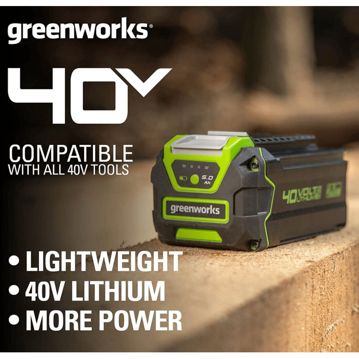 Akumuliatorius Greenworks G40B5, 40 V, 5,0 Ah 1