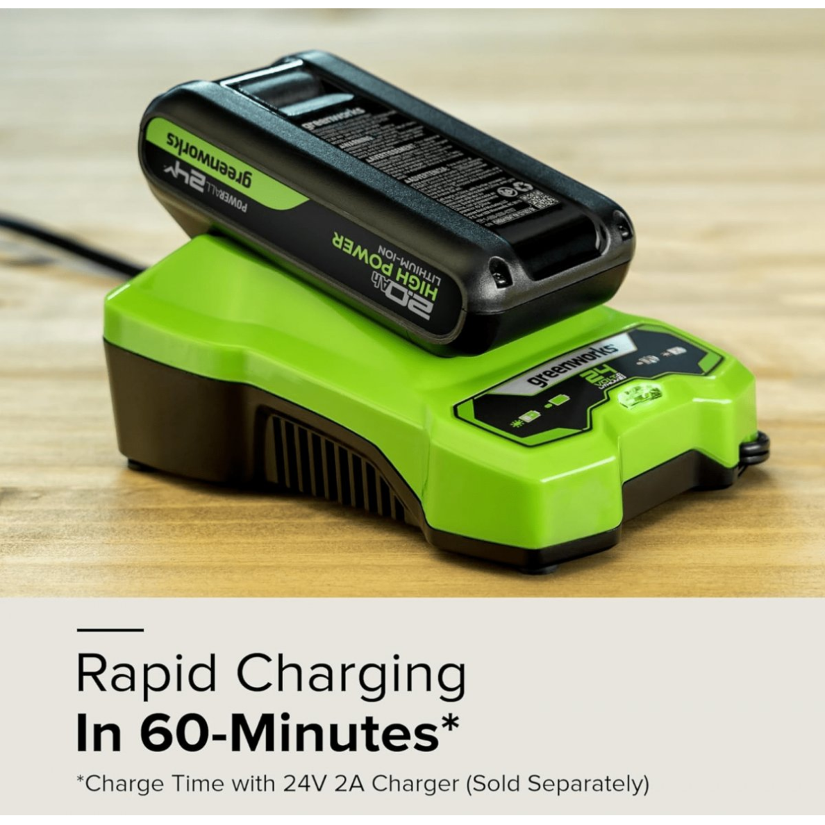 AKUMULIATORIUS HIGH PERFORMANCE Greenworks 24V 2Ah G24B2HP750 3