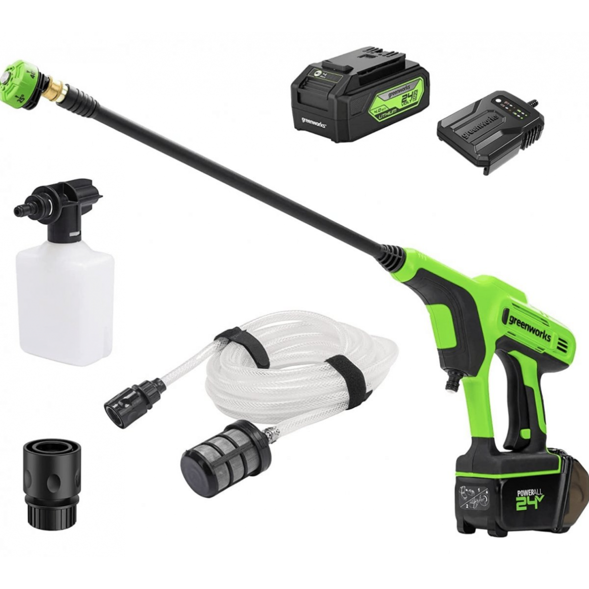 AKUMULITORINĖ PLOVYKLA 24V Greenworks g24pwk4 AKUMULITORINĖ PLOVYKLA 24V Greenworks g24pwk4