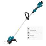 Akumuliatorinė žoliapjovė/trimeris Makita DUR189Z, 18V Li-ion