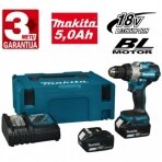 Akumuliatorinis suktuvas-gręžtuvas Makita DDF489RTJ, 18V, 2x5,0Ah