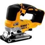 Akumuliatorinis bešepetėlinis siaurapjūklis DeWalt DCS334N-XJ; 18 V