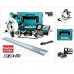 Akumuliatorinis diskinis pjūklas Makita DHS710RTJ+SET, 2x18V, 5,0Ah