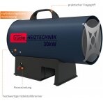 Akumuliatorinis dujinis šildytuvas Gude GH 18-0 30kW (be akum. ir krov.)