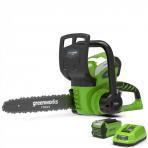 Akumuliatorinis grandininis pjūklas Greenworks G40CS30K2, 40 V, 2,0 Ah, 30cm (12")