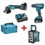 Akumuliatorinių įrankių komplektas Makita DDF482+DGA506+Dovana, 18V, 2x5,0Ah