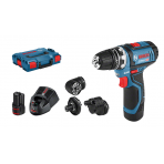 Akumuliatorinis gręžtuvas-suktuvas Bosch GSR 12V-15 FC Professional, 2 x 2,0 + priedai (full set)