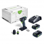 Akumuliatorinis gręžtuvas-suktuvas Festool TXS 18 C 3,0-Plus, 18 V, 2 x 3,0 Ah, (576895)