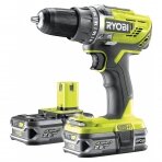 Akumuliatorinis gręžtuvas-suktuvas Ryobi R18DD3-225S, 18V (2x2,5 Ah)