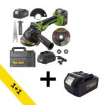 Akumuliatorinis kampinis šlifuoklis ProCraft PGA22-1B-C, 20 V, 4,0 Ah