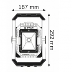 Akumuliatorinis prožektorius Bosch GLI 18V-2200 C, 18 V, (be akum. ir krov.), professional