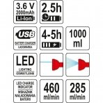 Akumuliatorinis purkštuvas Yato YT-86200, 3.6V